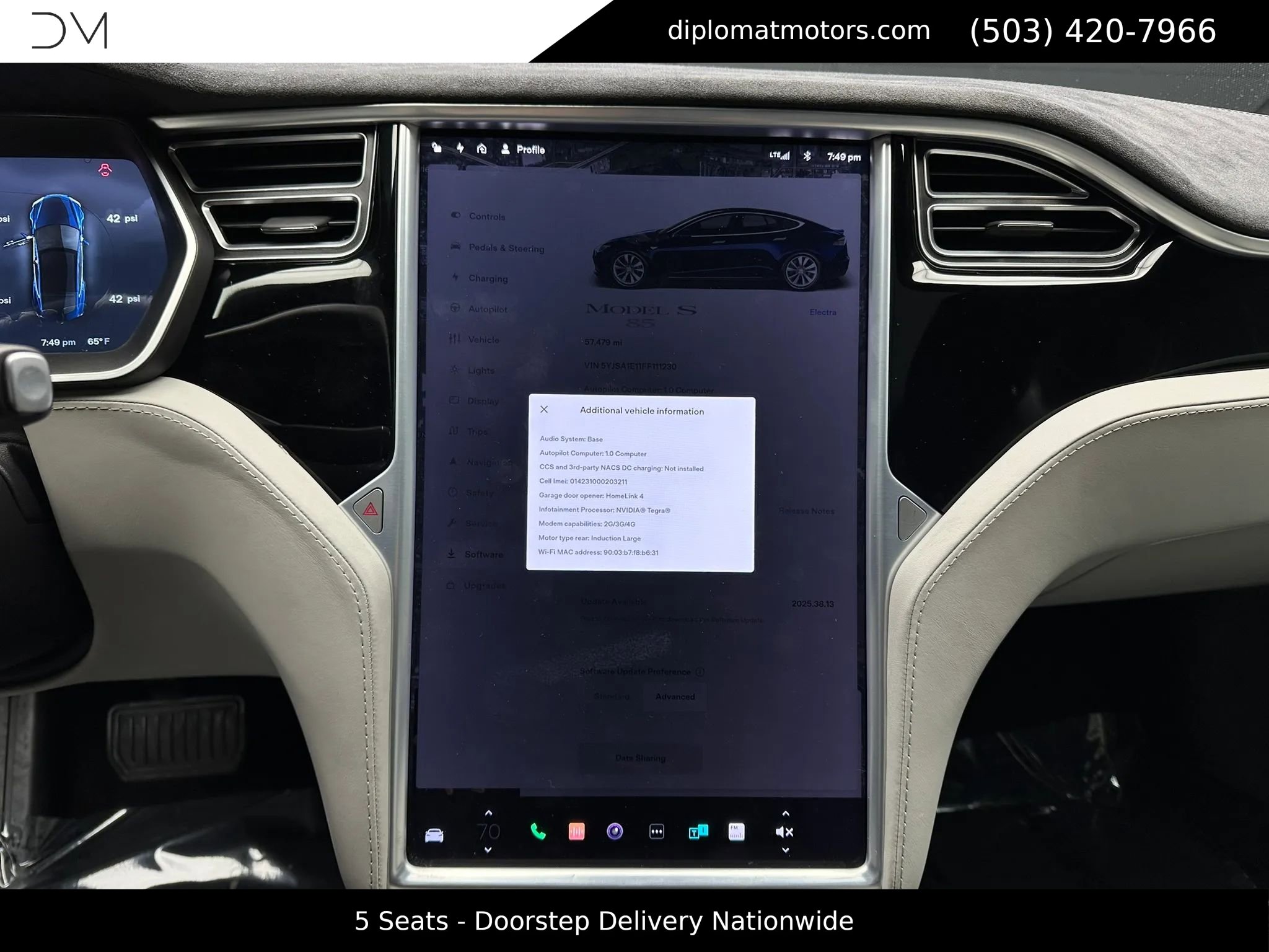 Used 2015 Tesla Model S 85 image 34