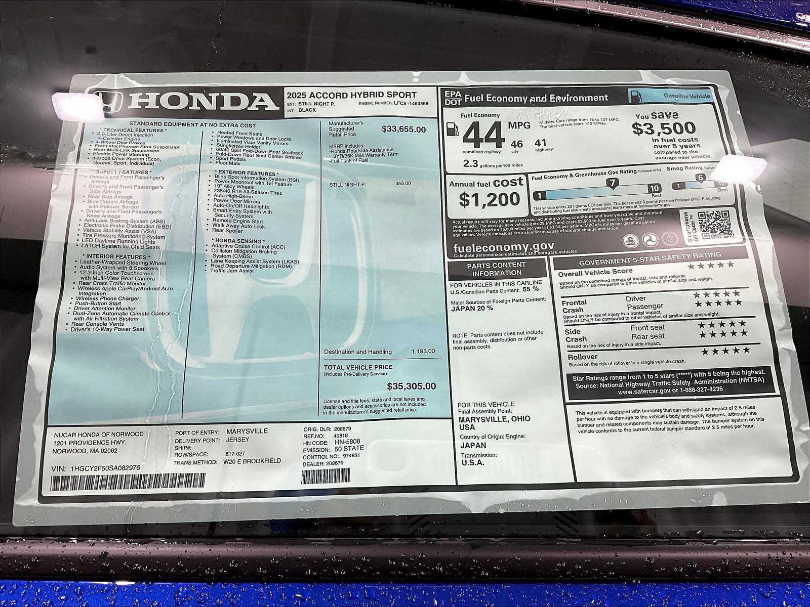 New 2025 Honda Accord Sport image 18