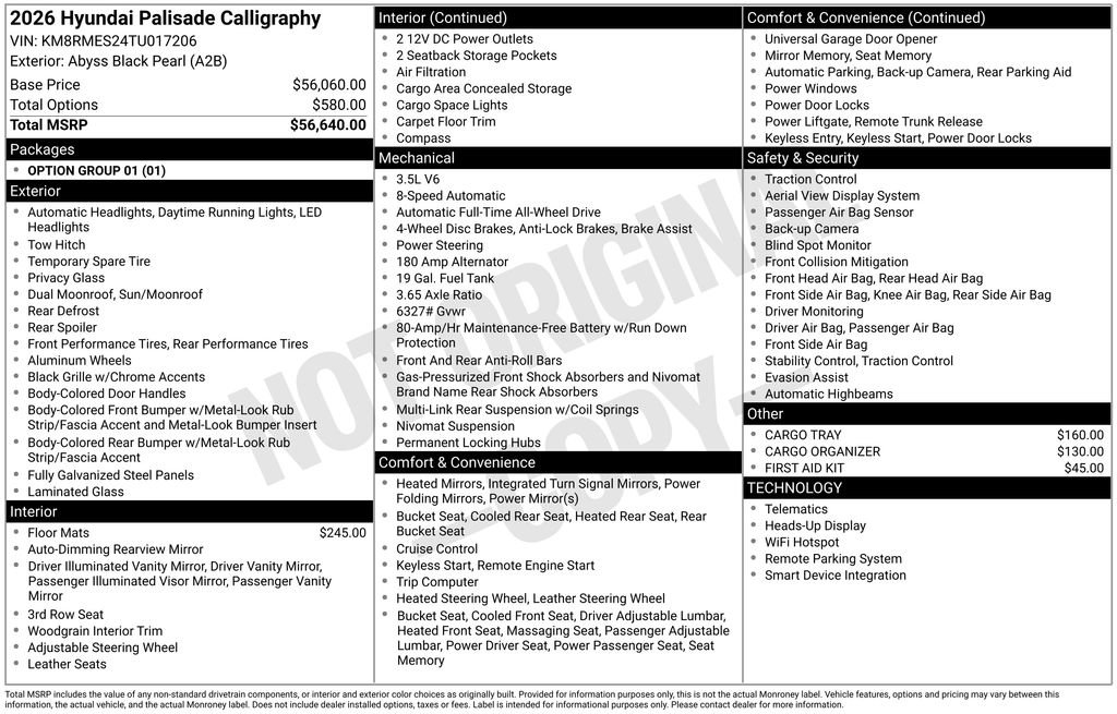 New 2026 Hyundai Palisade Calligraphy image 38