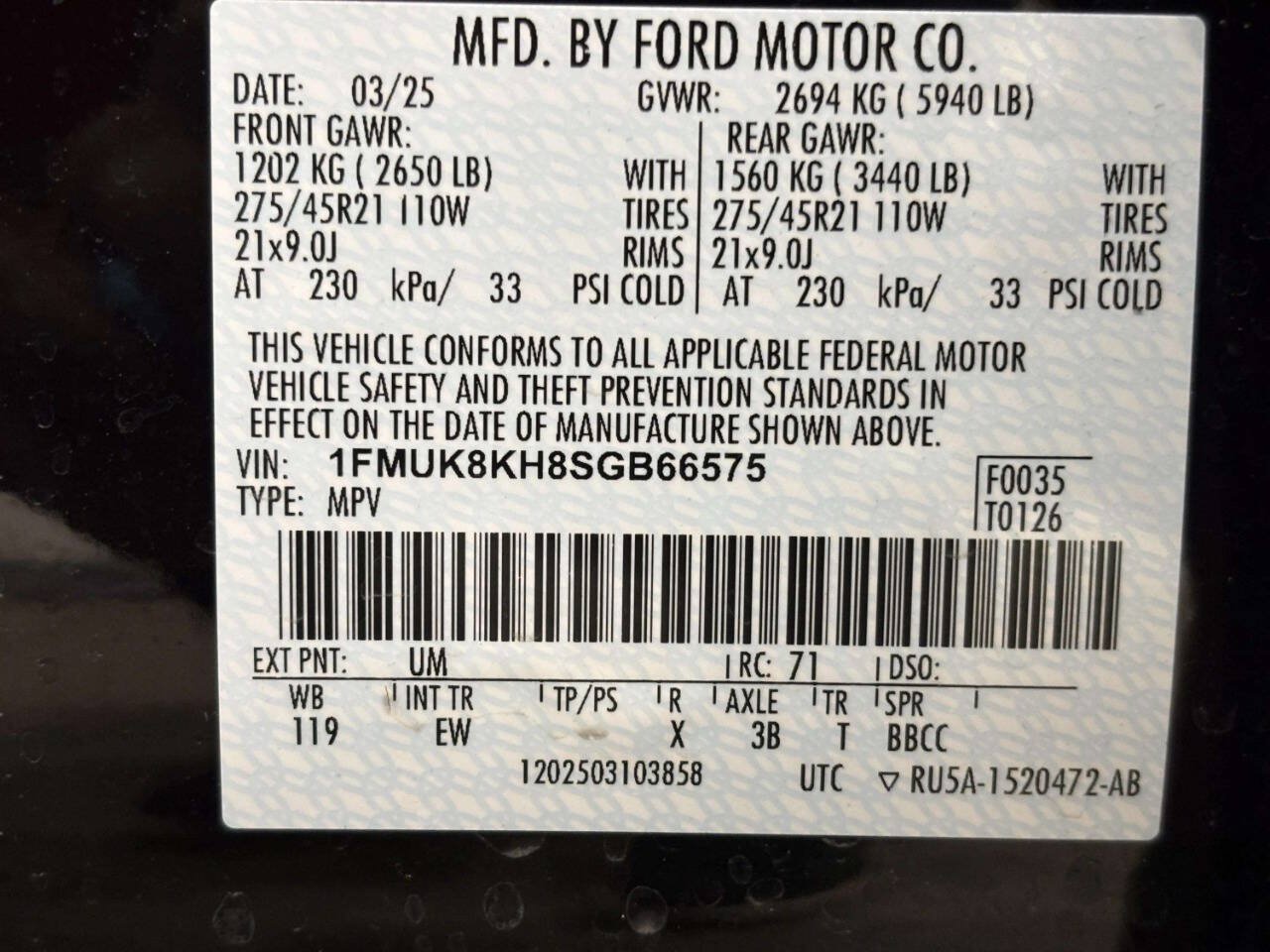 Used 2025 Ford Explorer ST-Line w/ ST-Line Street Pack AWD/4WD image 39