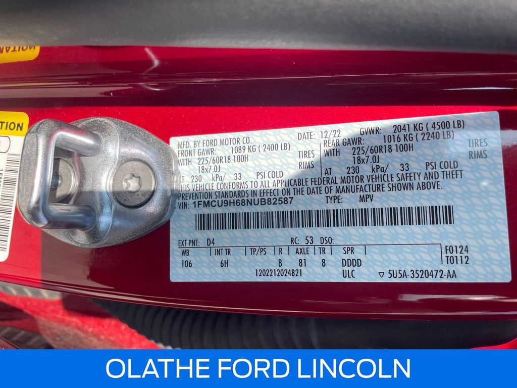 Used 2022 Ford Escape SEL image 20