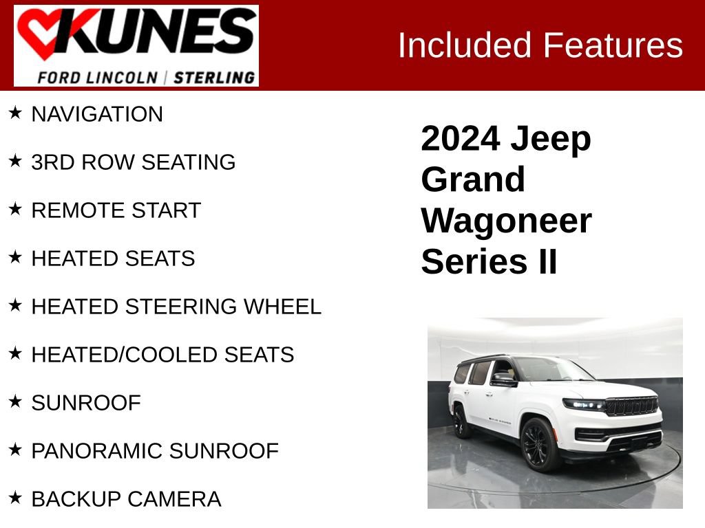 Used 2024 Jeep Grand Wagoneer Series II w/ Quick Order Packagew 28T AWD/4WD image 2