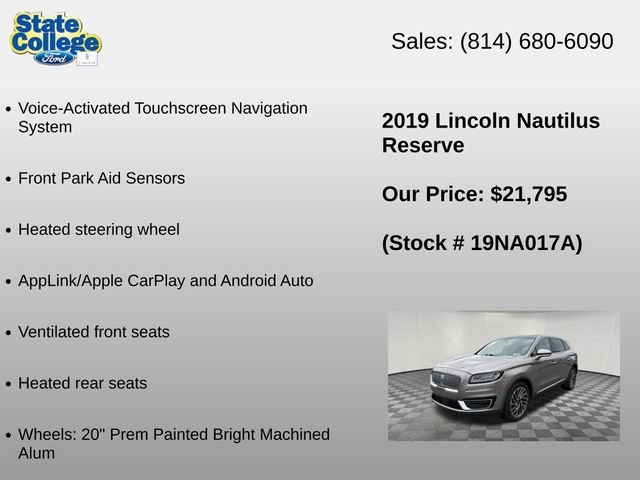 Used 2019 Lincoln Nautilus Reserve AWD/4WD image 24