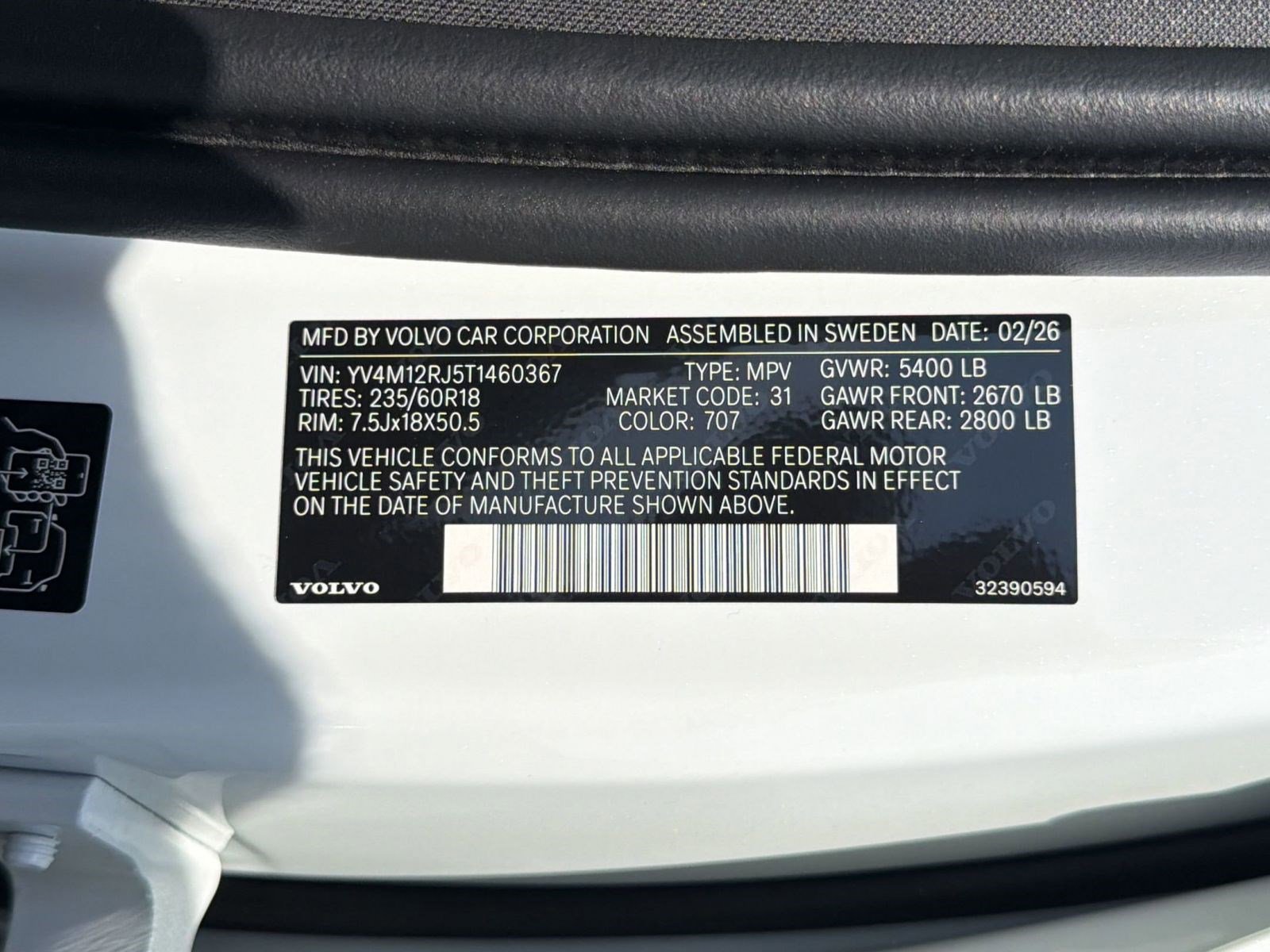 New 2026 Volvo XC60 B5 Core w/ Climate Package AWD/4WD image 22
