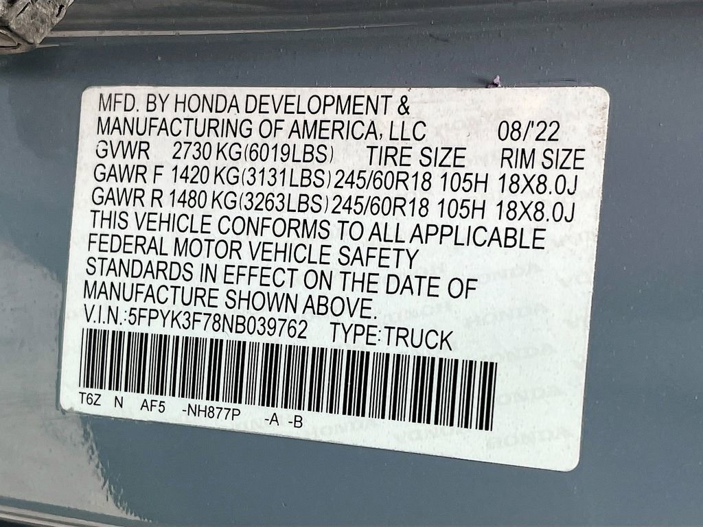 Used 2022 Honda Ridgeline RTL-E image 34