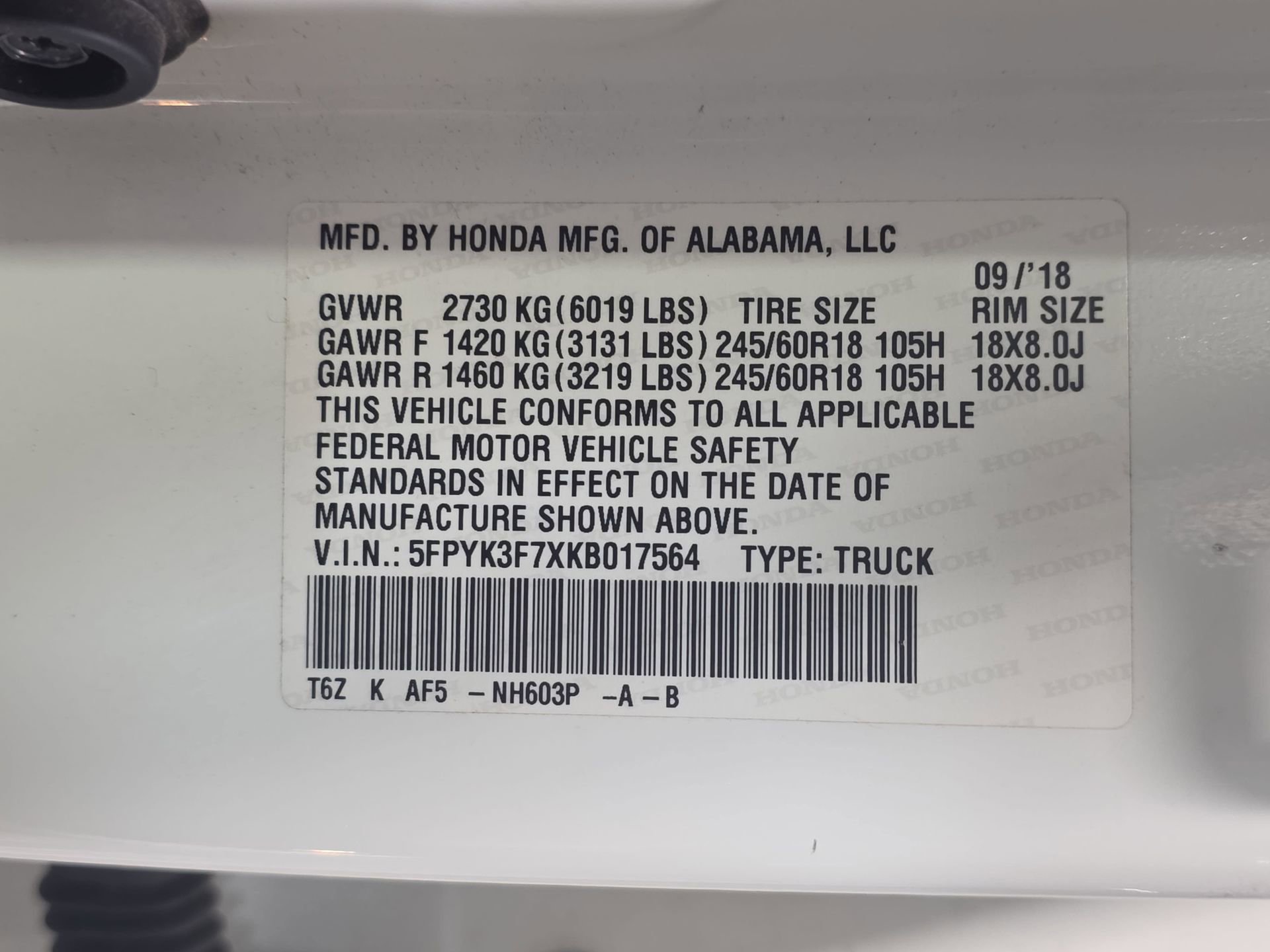 Used 2019 Honda Ridgeline RTL-E image 34