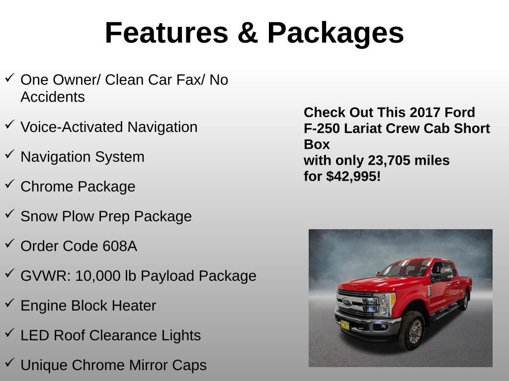 Used 2017 Ford F250 Lariat w/ Chrome Package AWD/4WD image 4