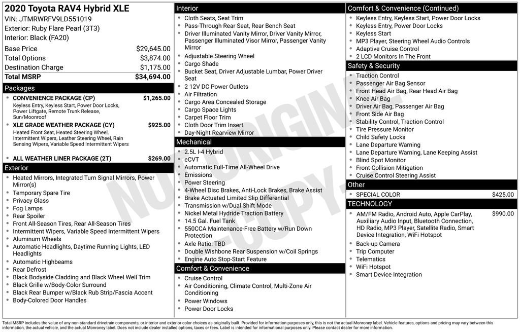 Used 2020 Toyota RAV4 XLE w/ Convenience Package image 12