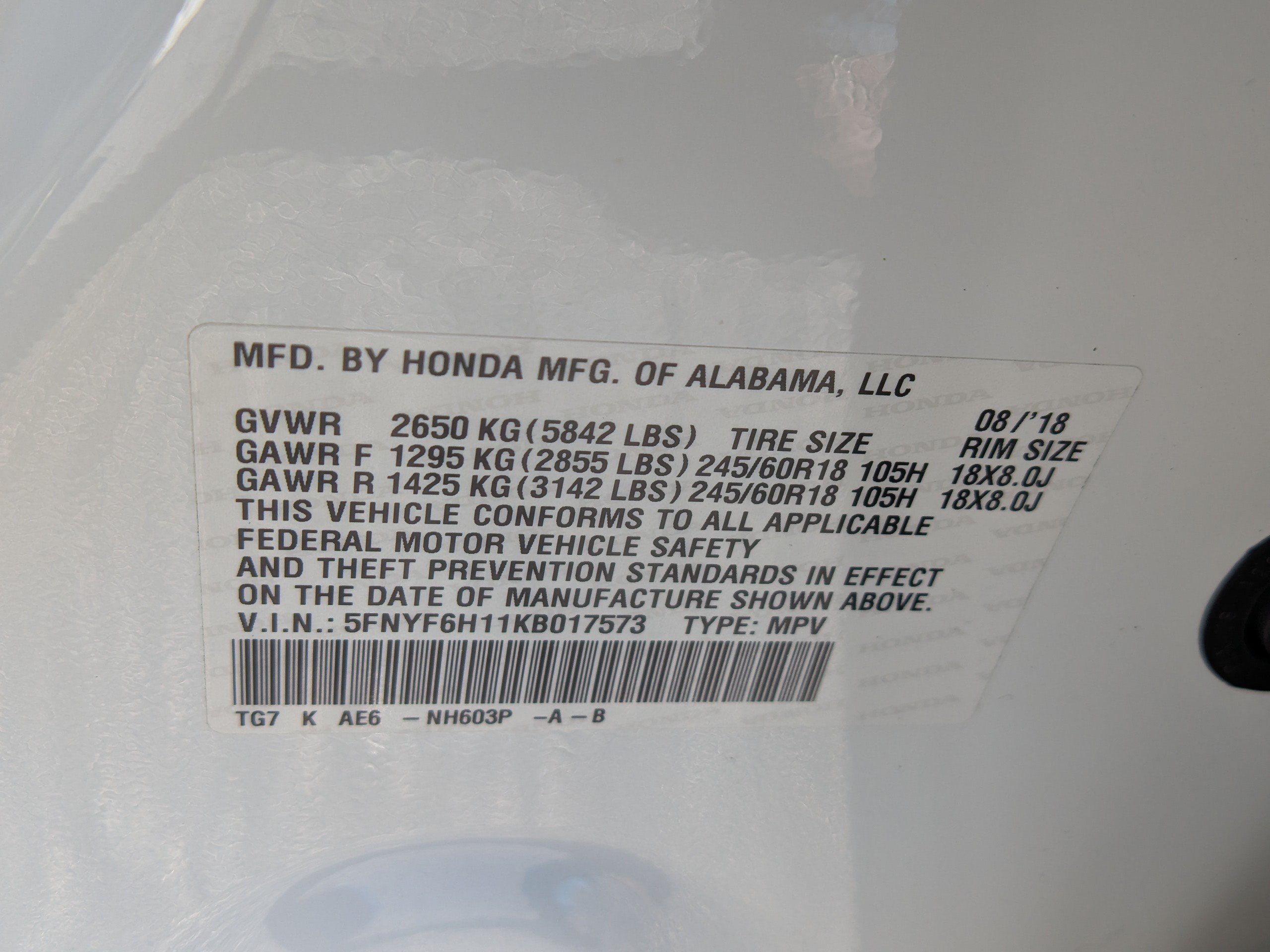 Used 2019 Honda Pilot LX image 18