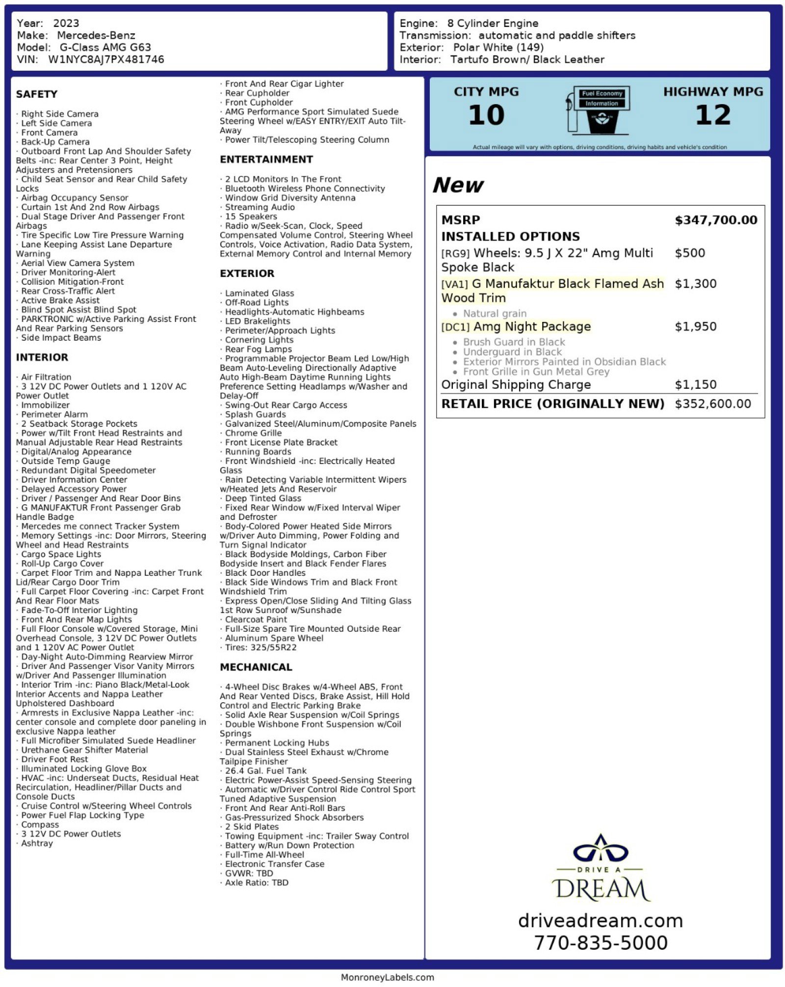 Used 2023 Mercedes-Benz G 63 AMG Squared image 81