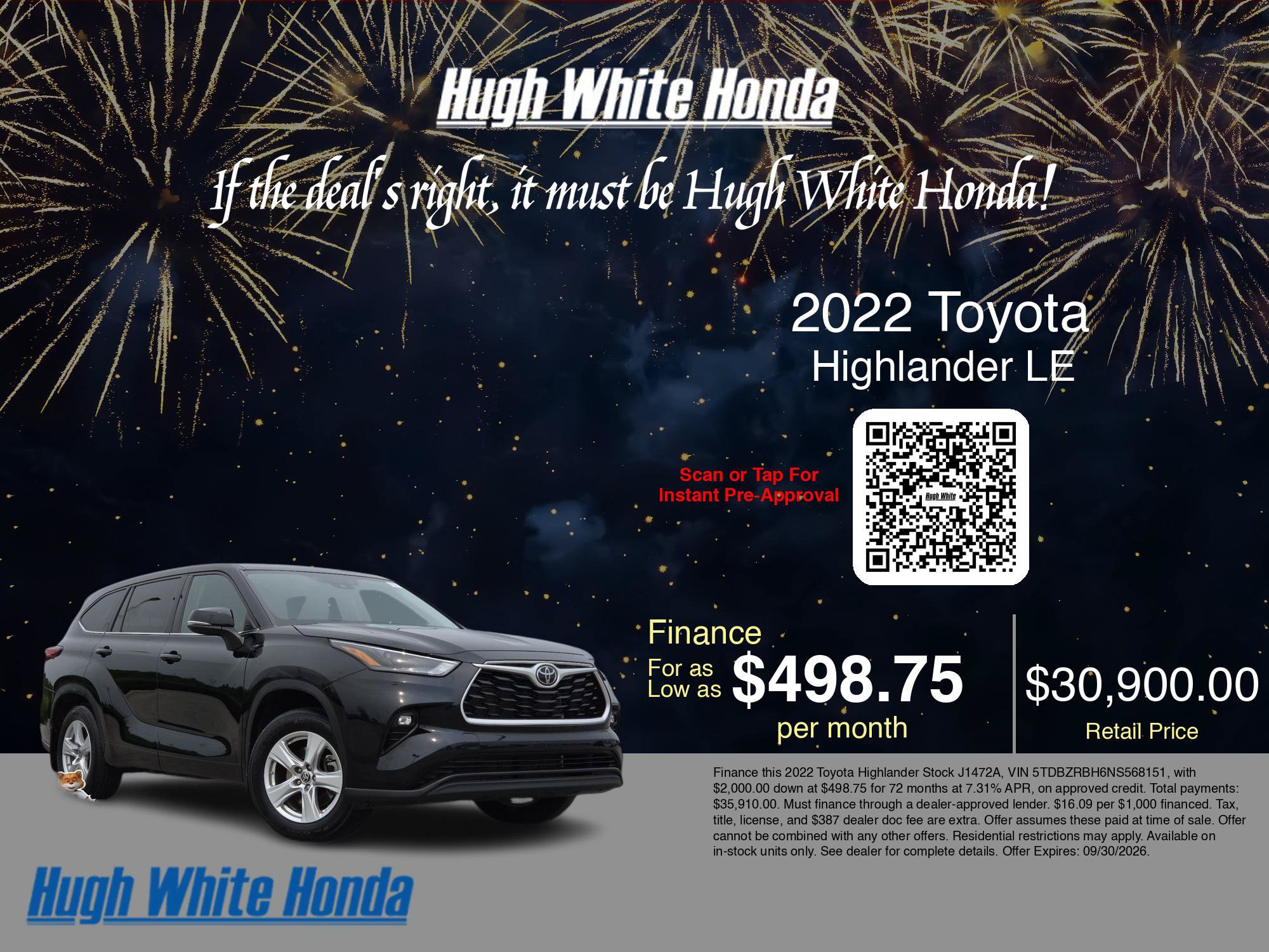 Used 2022 Toyota Highlander LE AWD/4WD image 37