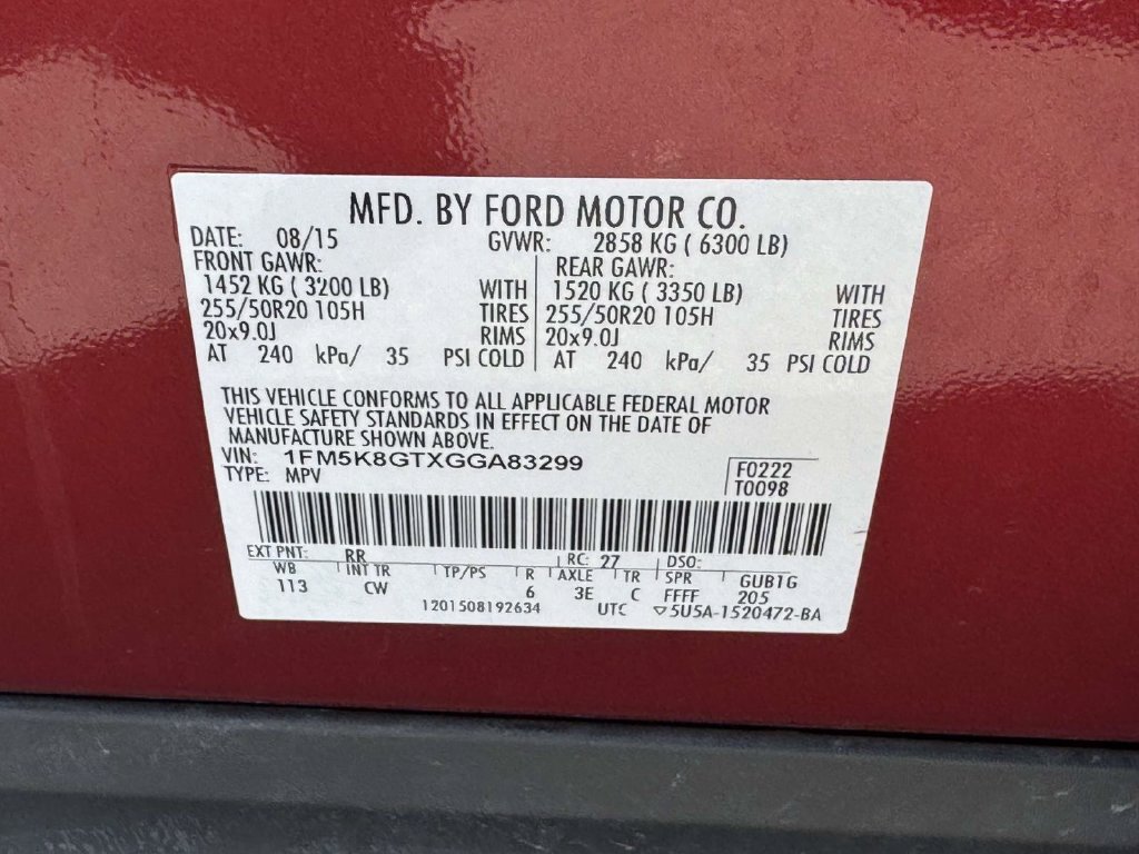 Used 2016 Ford Explorer Sport w/ Equipment Group 401A AWD/4WD image 29