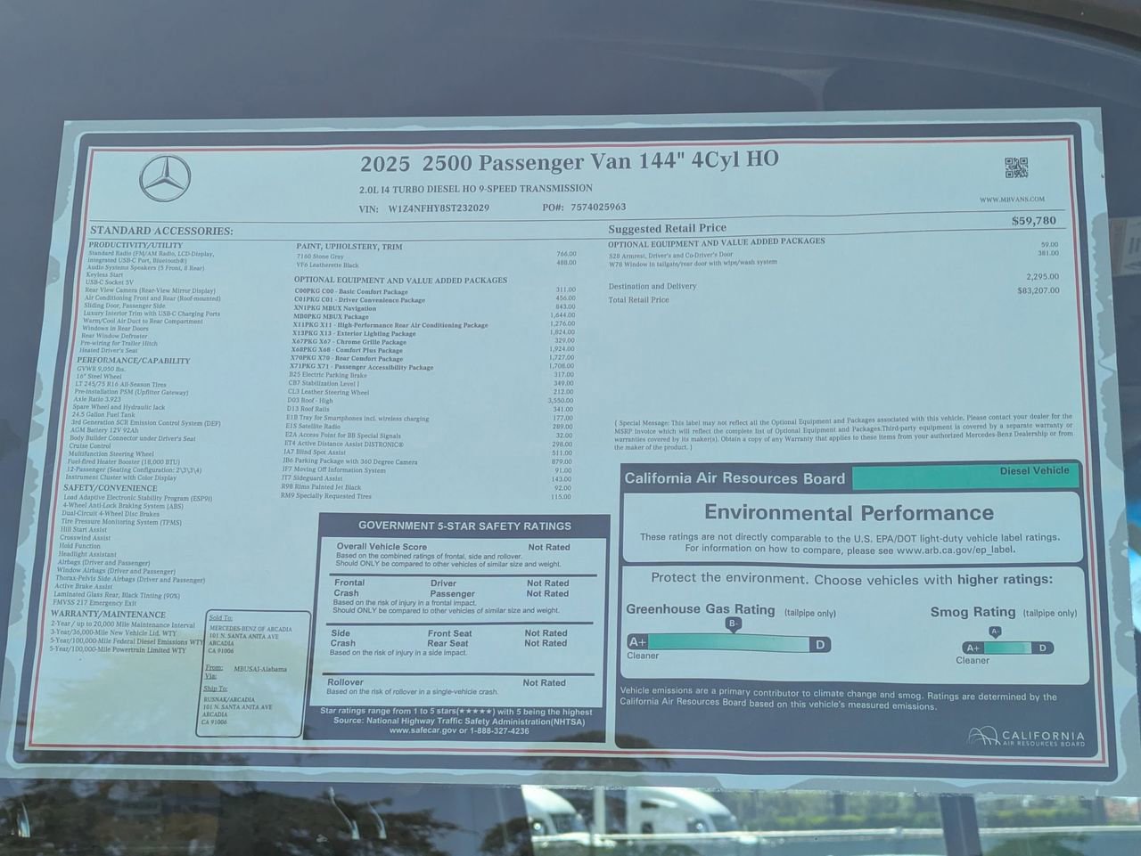 New 2025 Mercedes-Benz Sprinter 2500 image 16