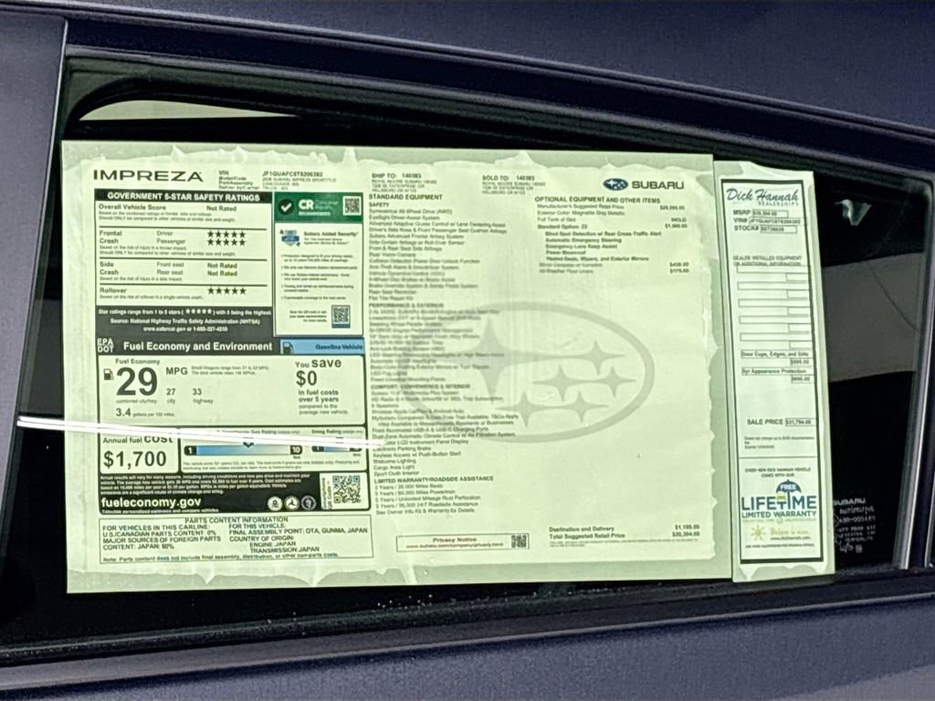 New 2026 Subaru Impreza 2.0i Sport image 24