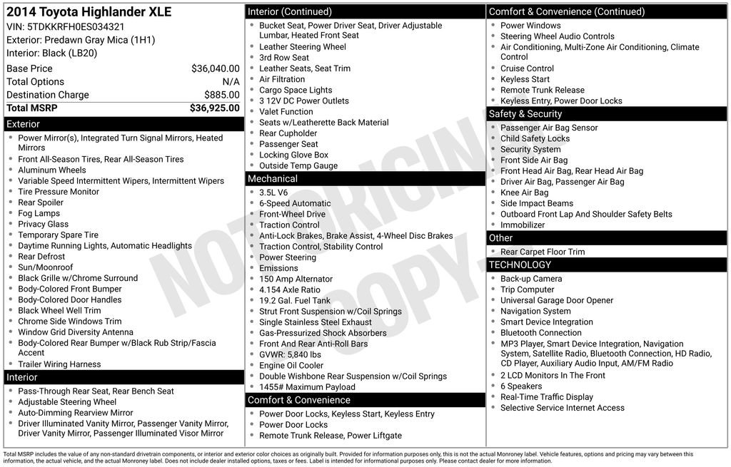 Used 2014 Toyota Highlander XLE FWD image 44