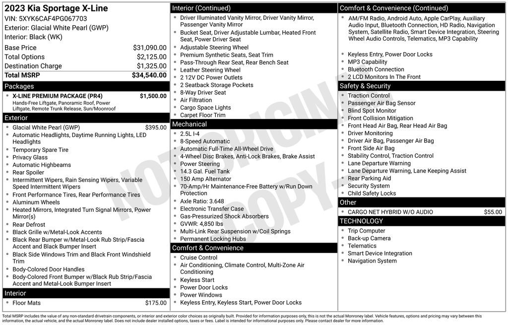 Used 2023 Kia Sportage X-Line w/ X-Line Premium Package AWD/4WD image 12