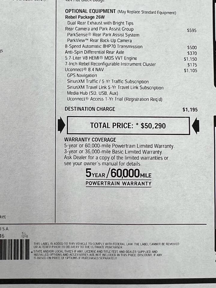 Used 2016 RAM 1500 Rebel AWD/4WD image 95