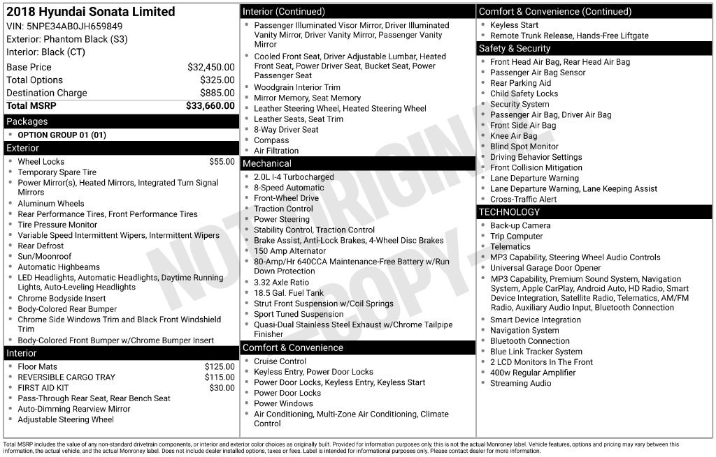 Used 2018 Hyundai Sonata Limited FWD image 38