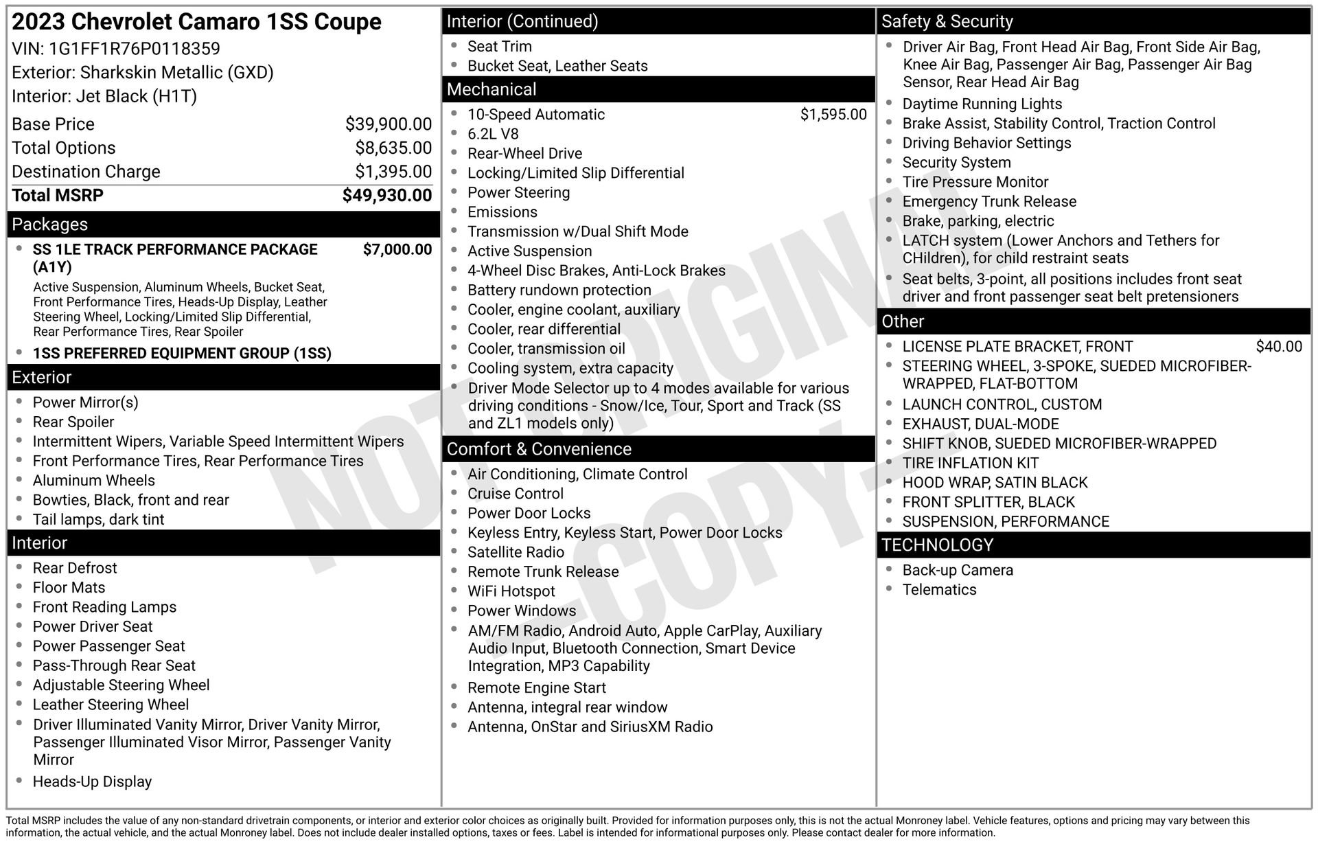 Certified 2023 Chevrolet Camaro SS image 4