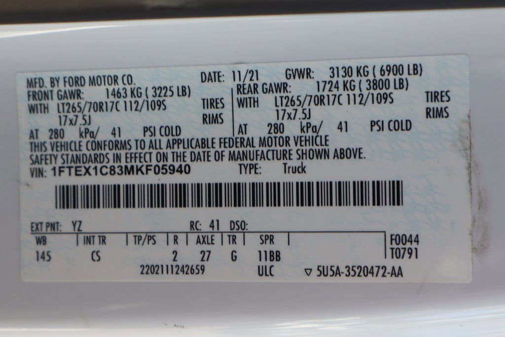 Used 2021 Ford F150 XL w/ Equipment Group 101A High RWD image 49