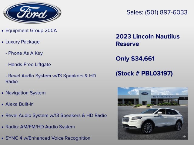 Certified 2023 Lincoln Nautilus Reserve w/ Luxury Package AWD/4WD image 7