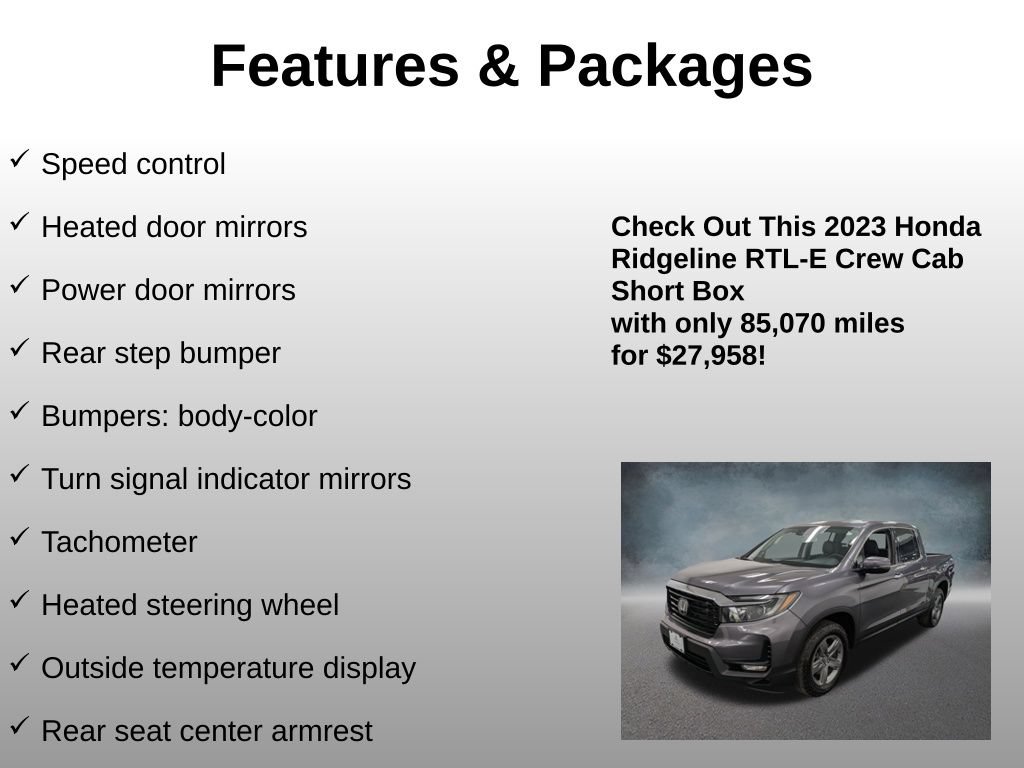 Used 2023 Honda Ridgeline RTL-E image 24