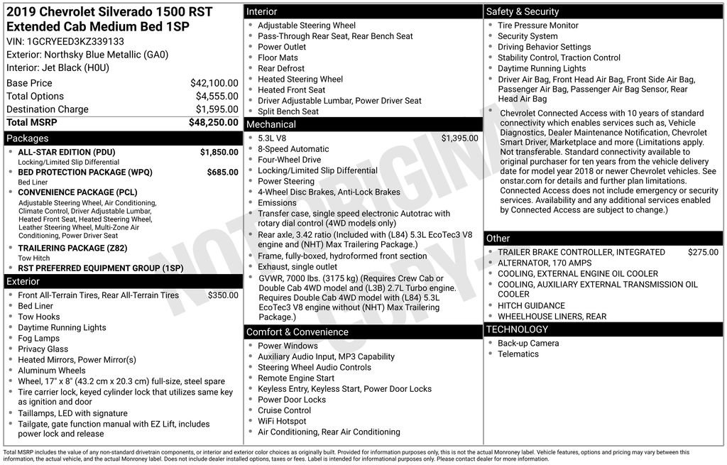 Certified 2019 Chevrolet Silverado 1500 RST w/ All-Star Edition AWD/4WD image 14