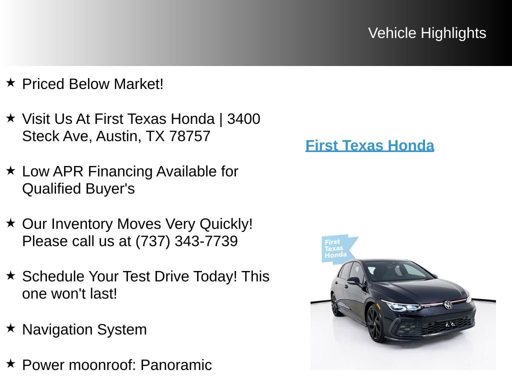 Used 2022 Volkswagen GTI SE FWD image 9