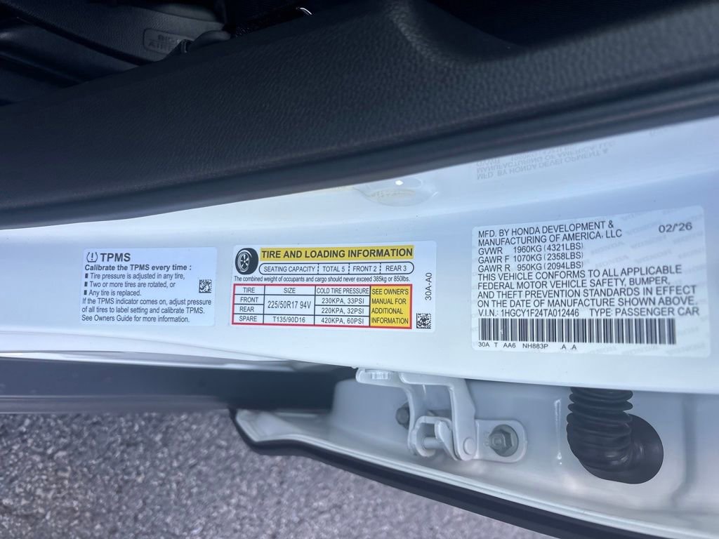 New 2026 Honda Accord LX image 22