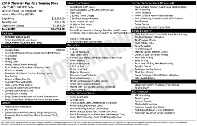 Used 2018 Chrysler Pacifica Touring Plus image 7