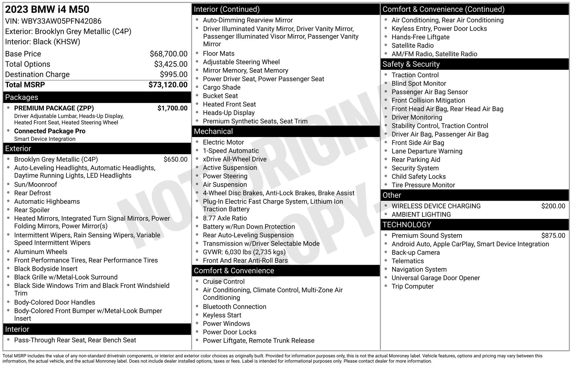 Used 2023 BMW i4 M50 w/ Premium Package image 45