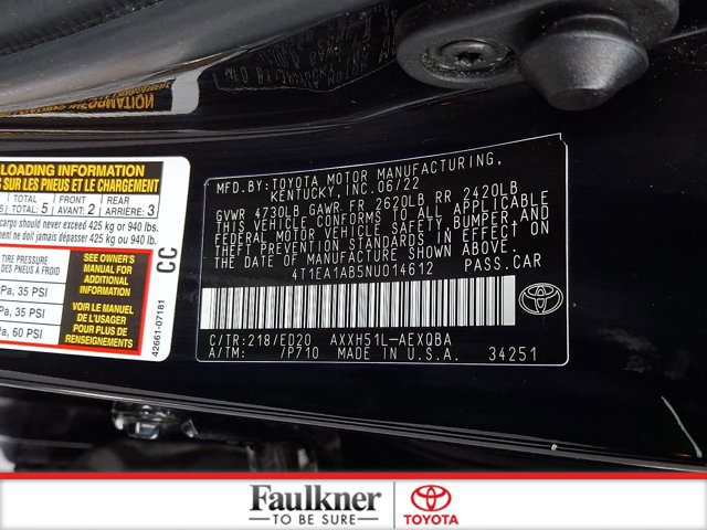 Certified 2022 Toyota Avalon XSE w/ Carpet Mat Package (TMS) image 26