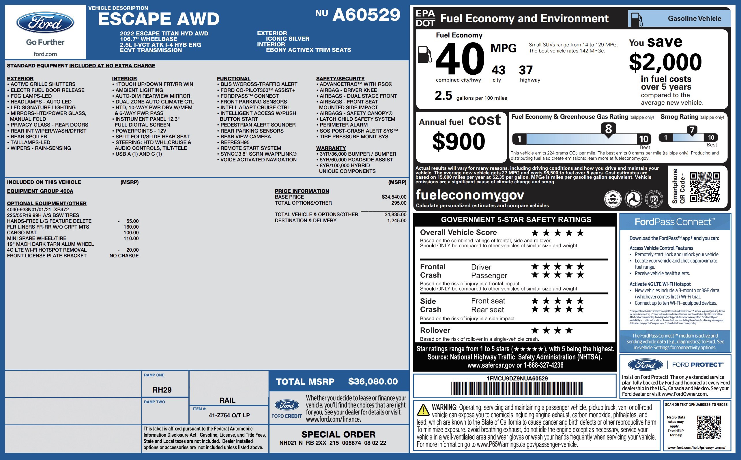 Used 2022 Ford Escape Titanium AWD/4WD image 4