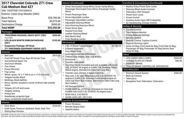 Used 2017 Chevrolet Colorado Z71 image 34