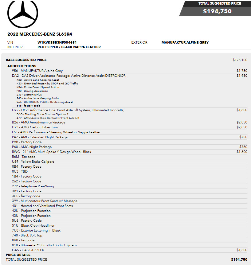 Used 2022 Mercedes-Benz SL 63 AMG 4MATIC w/ AMG Aerodynamic Package image 2
