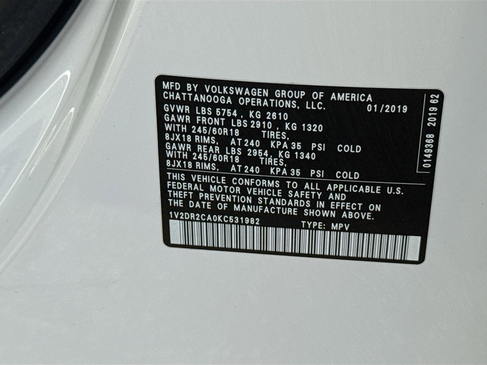 Used 2019 Volkswagen Atlas SE image 42