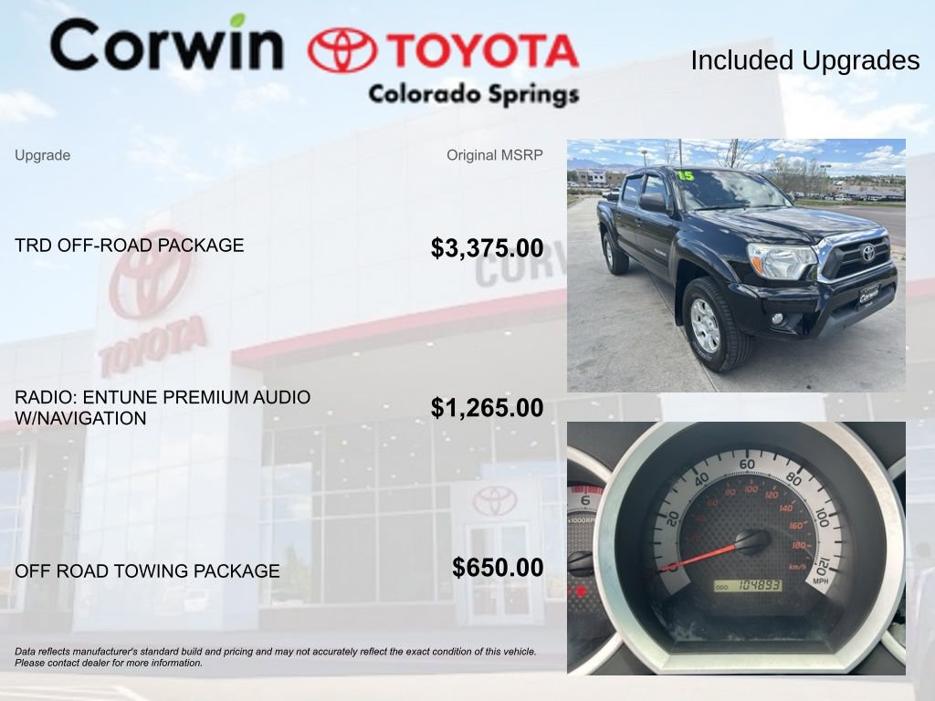 Used 2015 Toyota Tacoma 4x4 Double Cab w/ TRD Off-Road Package image 4