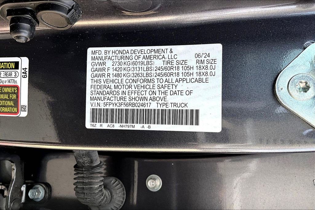 Used 2024 Honda Ridgeline RTL image 44