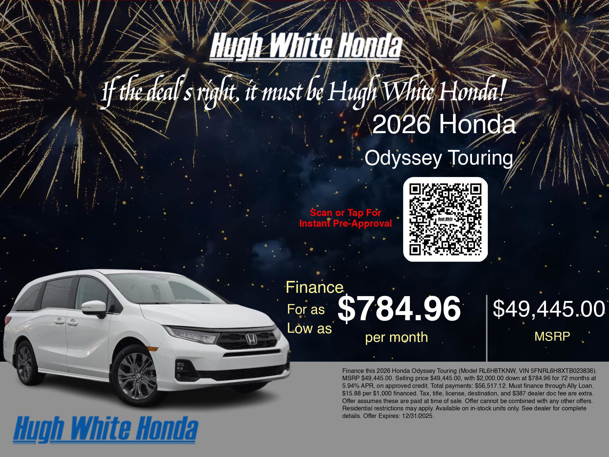 New 2026 Honda Odyssey Touring image 7