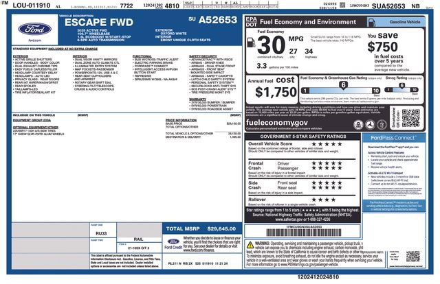 Certified 2025 Ford Escape Active FWD image 27