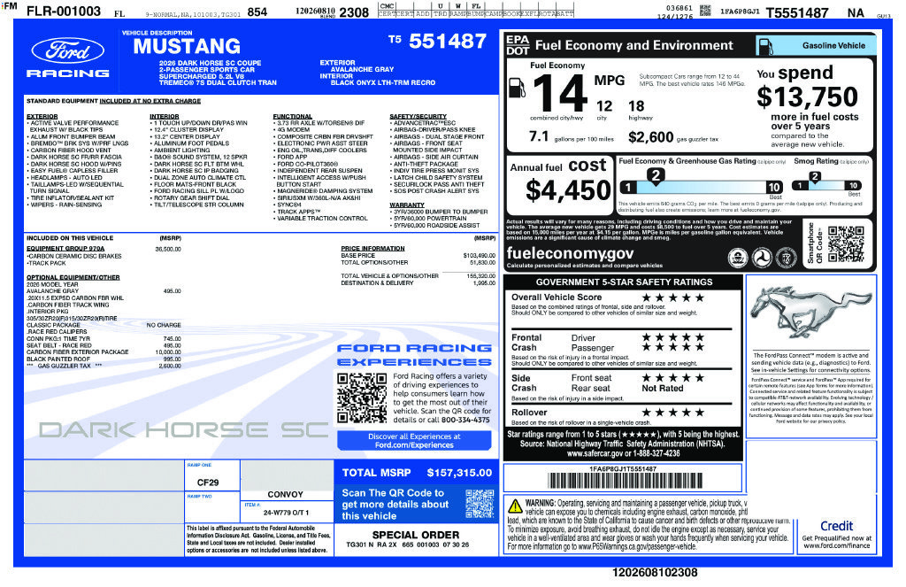 New 2026 Ford Mustang Dark Horse SC RWD image 11