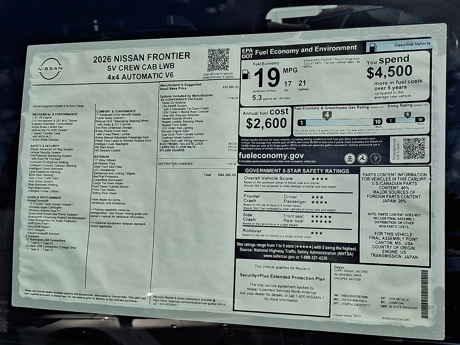 New 2026 Nissan Frontier SV w/ SV Convenience Package AWD/4WD image 21