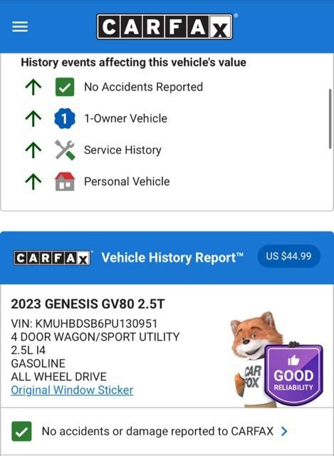 Used 2023 Genesis GV80 2.5T w/ Prestige 20" Package AWD/4WD image 4