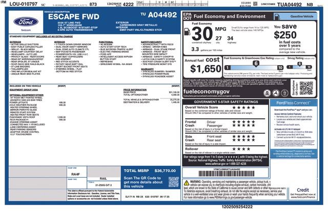 New 2026 Ford Escape ST-Line w/ Tech Pack #1 image 9
