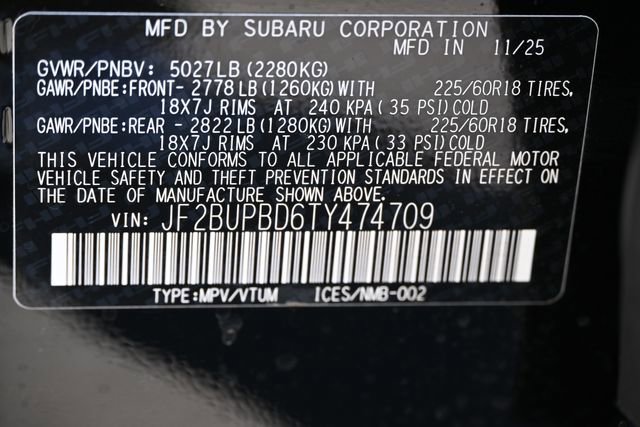 New 2026 Subaru Outback Premium AWD/4WD image 20
