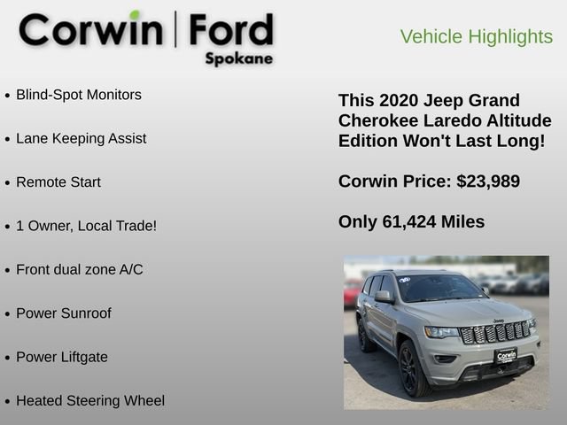 Used 2020 Jeep Grand Cherokee Altitude AWD/4WD image 6