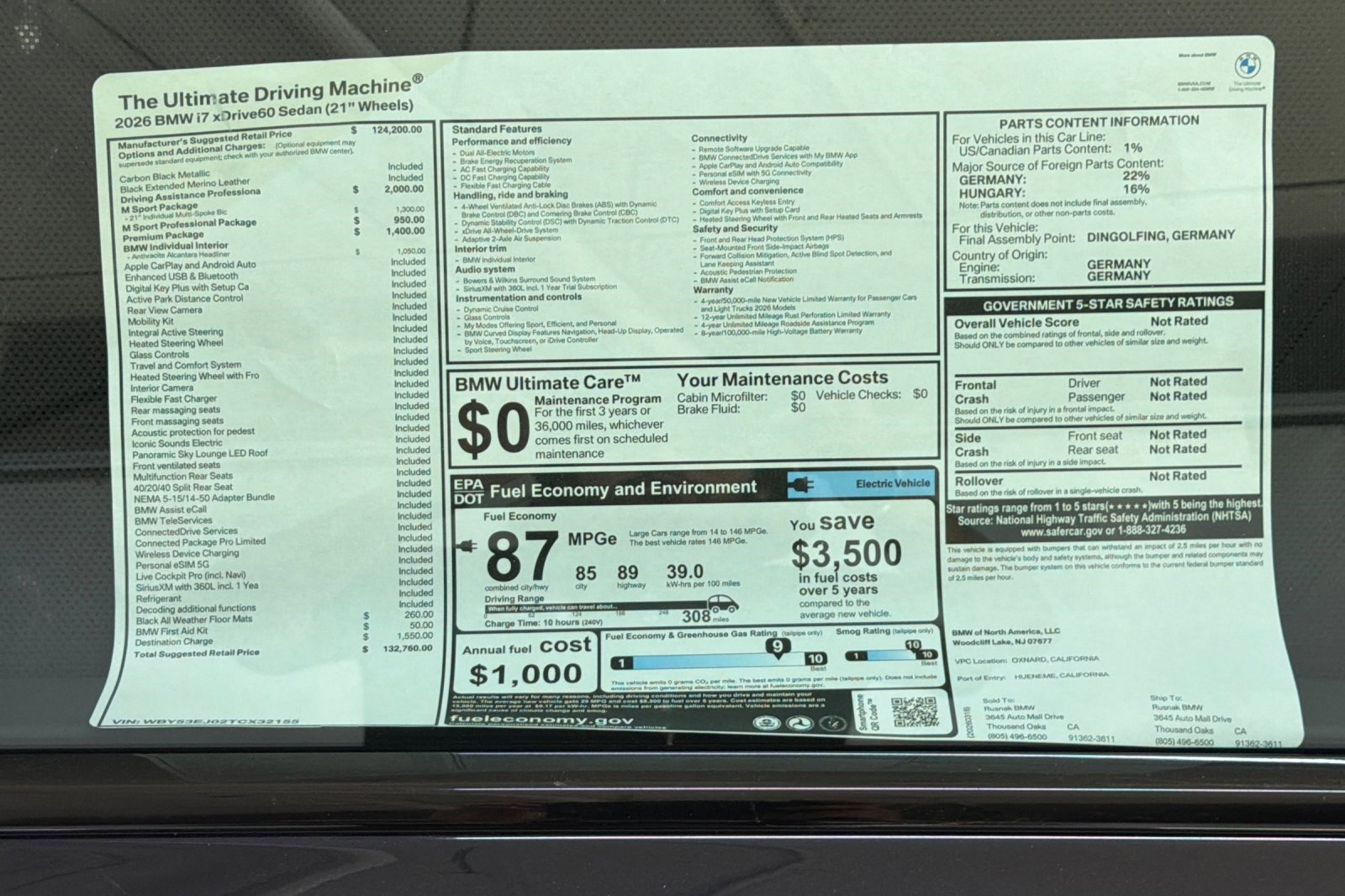 New 2026 BMW i7 xDrive60 AWD/4WD image 29