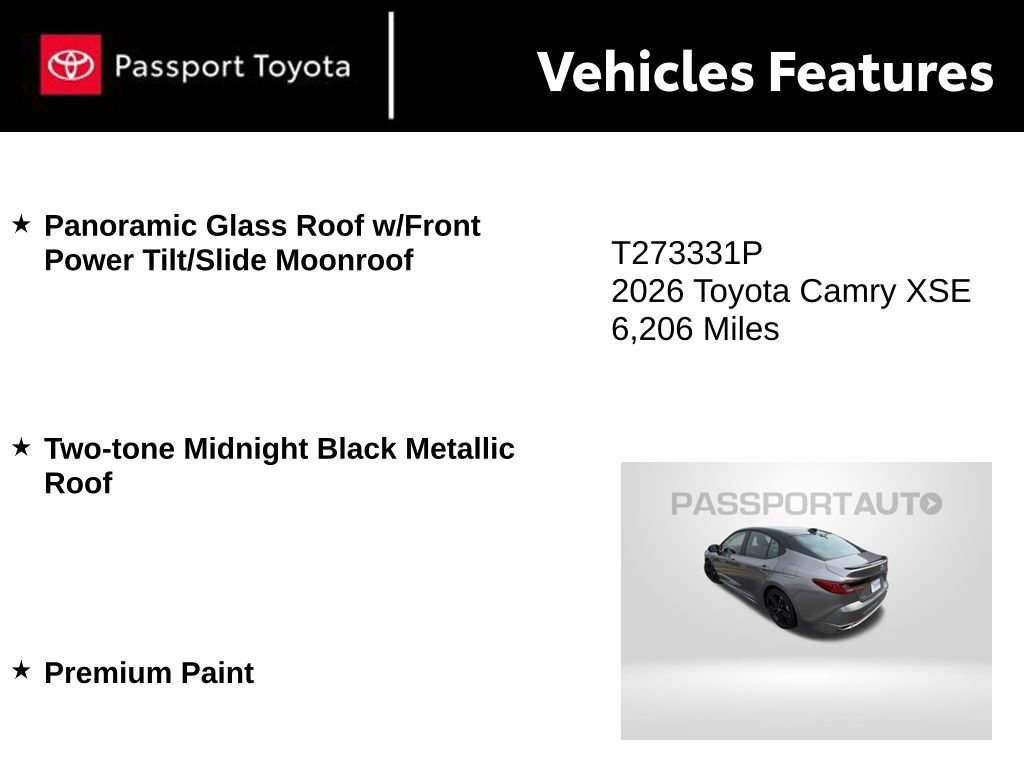 Used 2026 Toyota Camry XSE FWD image 10