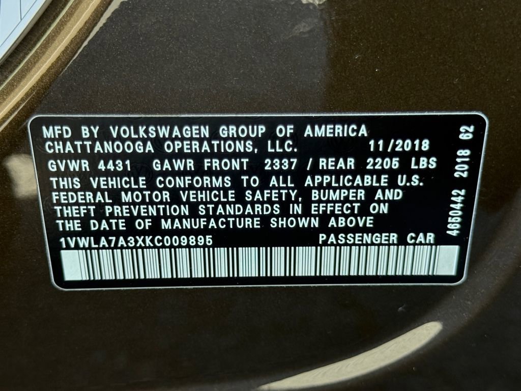 Used 2019 Volkswagen Passat 2.0T Wolfsburg FWD image 22