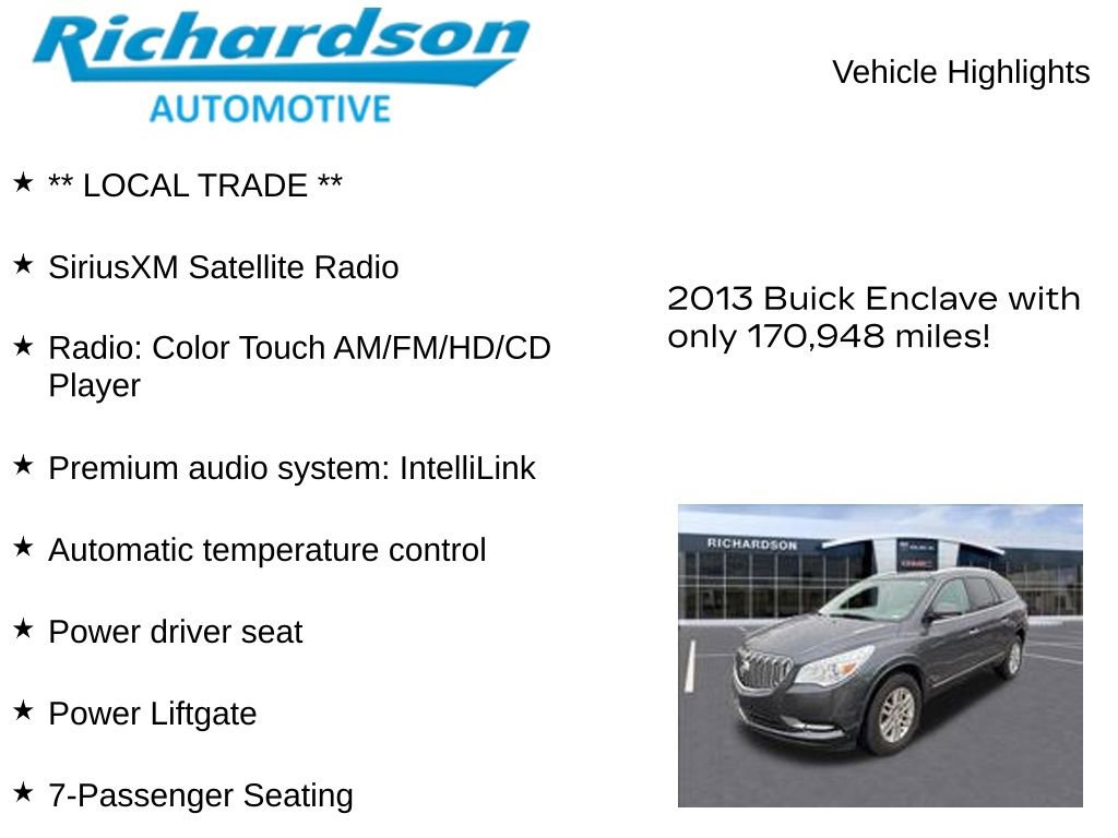 Used 2013 Buick Enclave Convenience image 10
